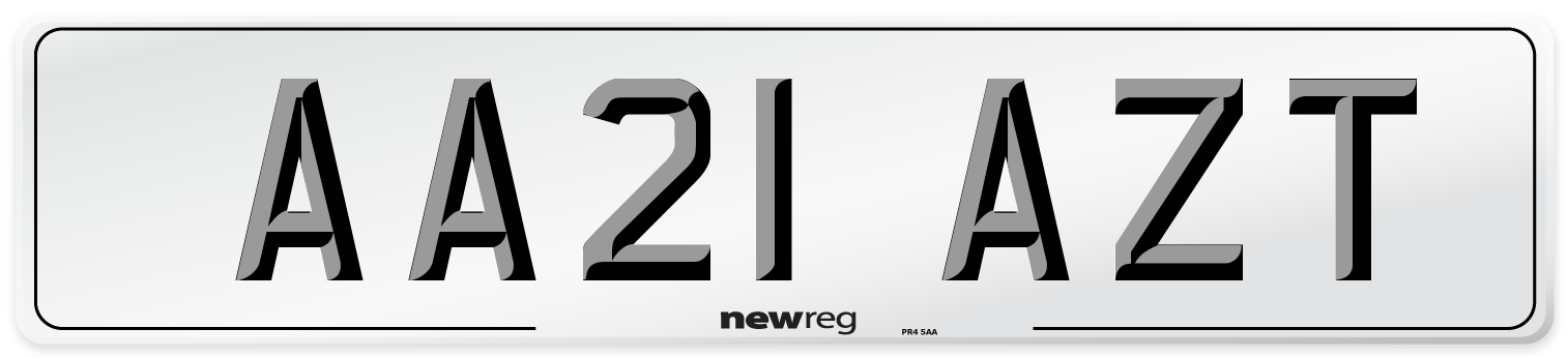 AA21 AZT Number Plate from New Reg
